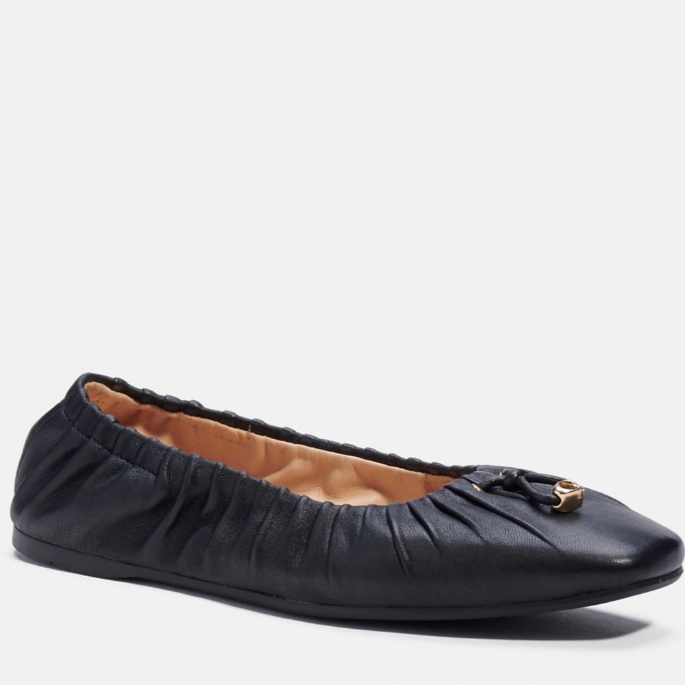 Coach Eleanor leather flats